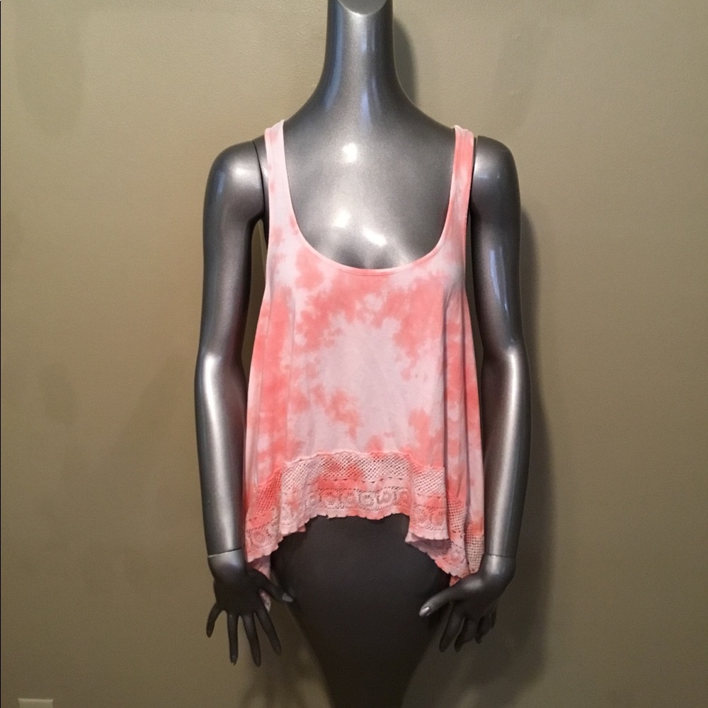 Roxy pink tie dye tank tops